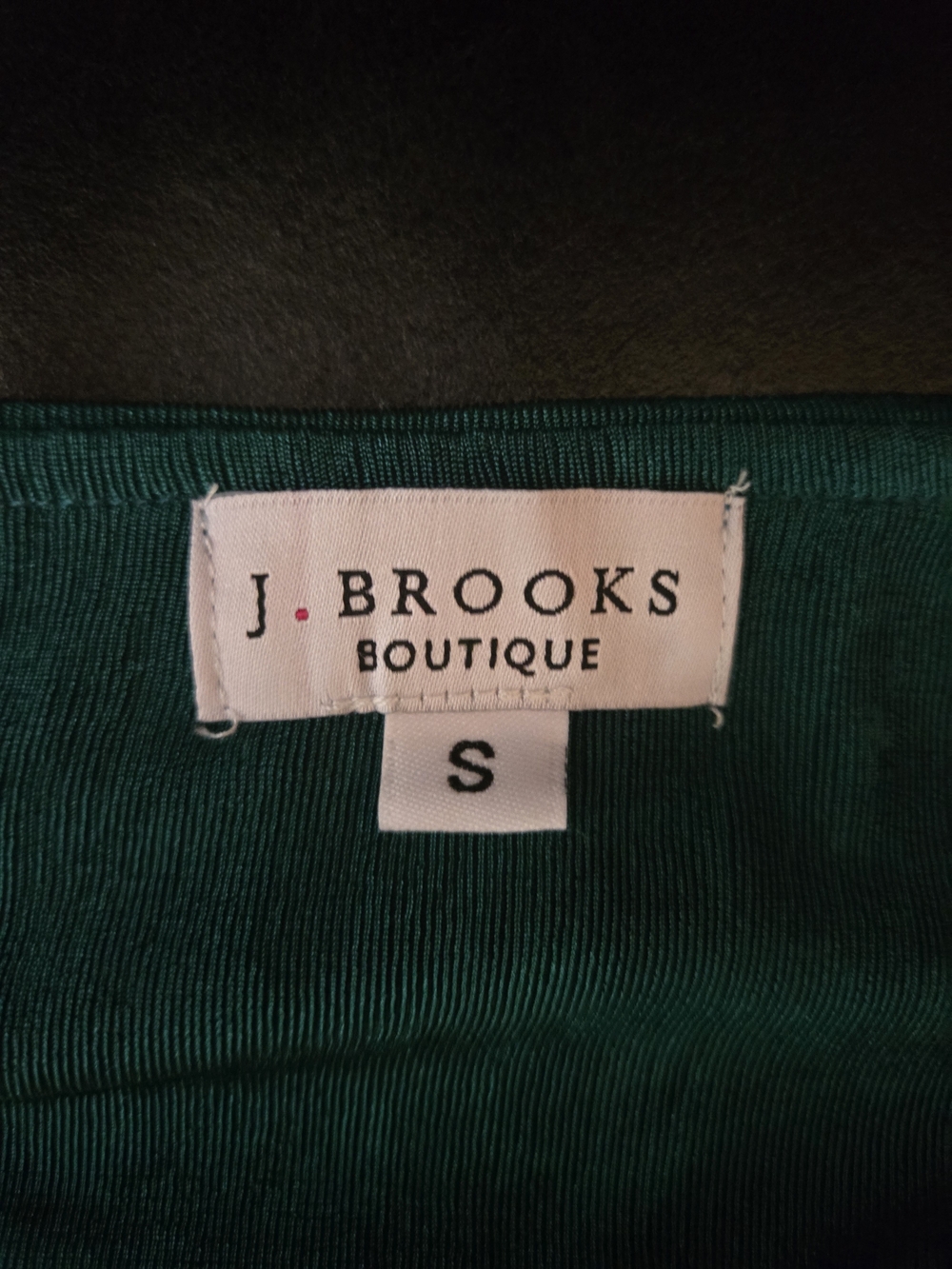 J. Brooks Emerald Off-Shoulder Long Sleeve Midi Dress - Picture 3 of 4